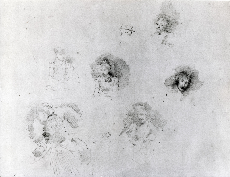 Portrait studies of the artist, his brother Dr Whistler, and others
