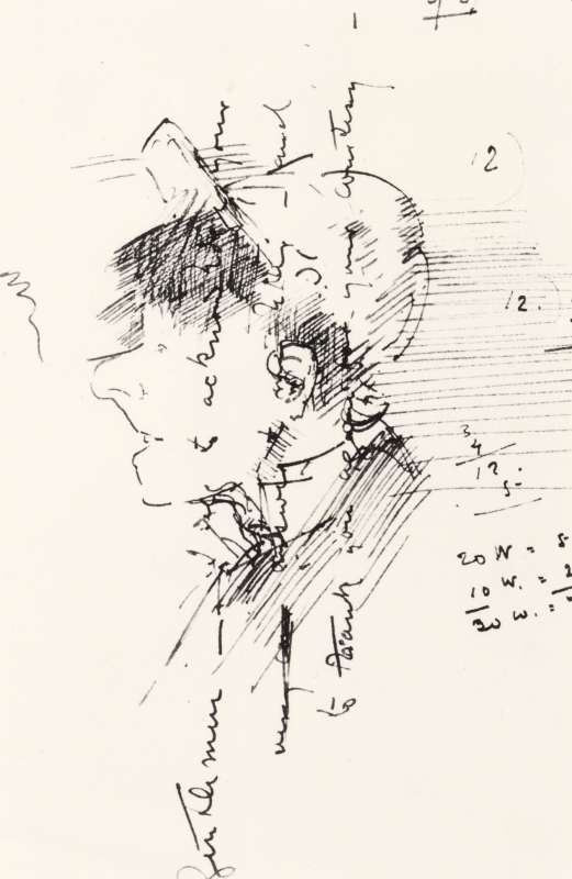 Head of a man in a cap