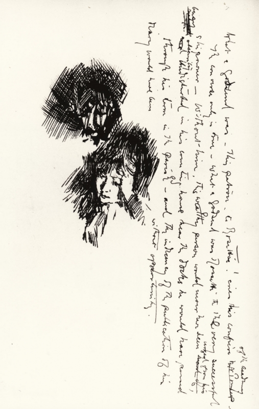 Heads of man and woman