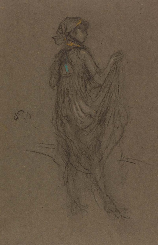 A dancing girl in an orange cap