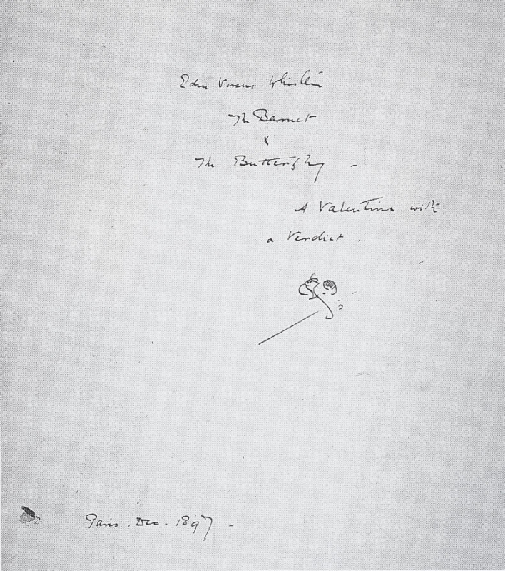 Title-page for 'The Baronet and the Butterfly'