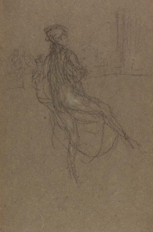 r.: A girl dancing to the right; v.: study of a nude