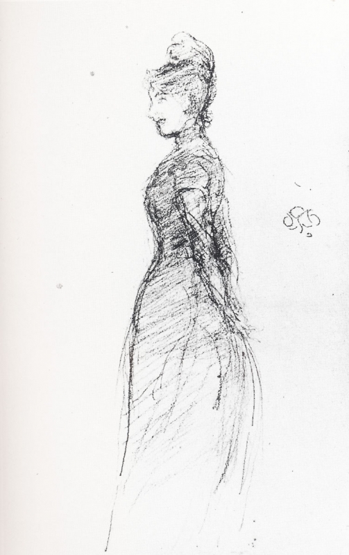 Woman in profile left