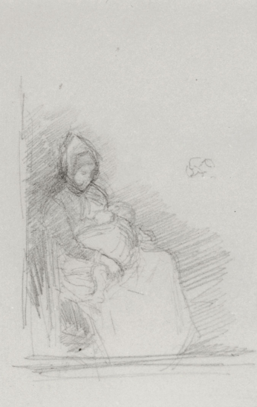 Seated mother and child