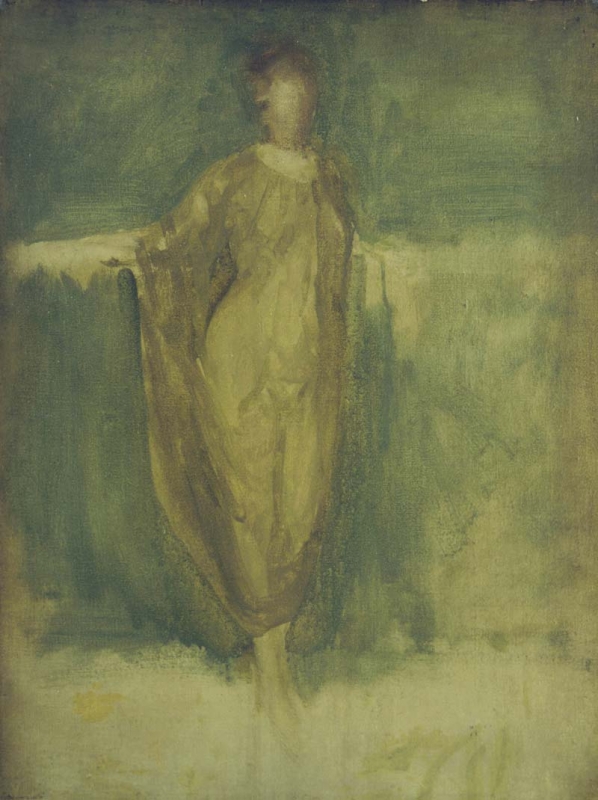 Harmony in Green and Amber: A Draped Study